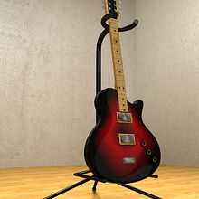 electric guitar - 3d model. 3D, and Design project by Diana Carolina Londoño - 07.12.2010
