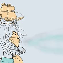 A lo lejos veo tierra. Ilustração tradicional projeto de María Bravo Guisado - 13.05.2015
