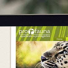 Página web de la organización Profauna. Un projet de Développement web de Tom Sánchez - 19.11.2011