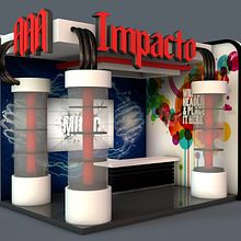 Stand Impacto AAA. Un projet de 3D, Architecture, Architecture d'intérieur, Design , Design d'intérieur, Design , et Fabrication de mobilier de Andres Diaz - 18.05.2015