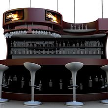 Diseño 3D - Barra. Un projet de 3D, Design , Design, Fabrication de mobilier, Conception de produits , et Design industriel de Andres Diaz - 17.05.2015