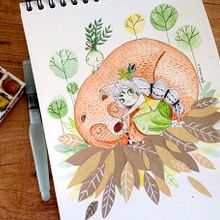 LADY BEAR. Traditional illustration project by Lydia Sánchez Marco - 05.21.2015