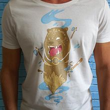 Tótem "Grizzly Guasón". Traditional illustration project by Laura Núñez Carpintero - 03.23.2015