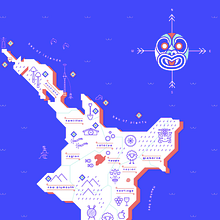 Welcome to New Zealand . Design gráfico e Ilustração tradicional projeto de Noémie Durand - 24.05.2015