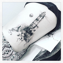 Tattoo I. Tatuajes realizados hace unos años en los que intento aplicar toques de grafismo. Drawing, Design, Tattoo Design, and Traditional illustration project by IFARA MELIAN ASENSIO - 04.06.2018