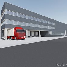 Promoción de 2 naves industriales, con cualidades logísticas, en Sant Boi de Llobregat, Polígono Salas.. Un proyecto de 3D de Ferran Aguilera Mas - 04.07.2014