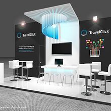 Diseño de un stand para Travel Click en Dubai.. Un proyecto de 3D y Diseño de Ferran Aguilera Mas - 09.04.2015