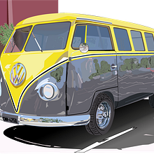 Vehículo en lllustrator CC . Ilustração tradicional projeto de Zaida Morales Perez - 25.05.2015