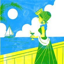 Cobos con cocktel.. Traditional illustration project by Michael Ropi - 01.01.2016