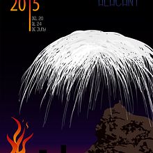 Cartel concurso Hogueras 2015. Design gráfico projeto de Juanma Pastor - 19.09.2014