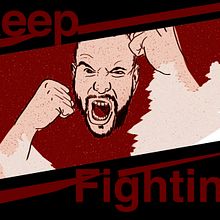 keep fihgting-fuck off. Un proyecto de Diseño gráfico e Ilustración tradicional de julio alberto bragado gomez - 28.05.2015