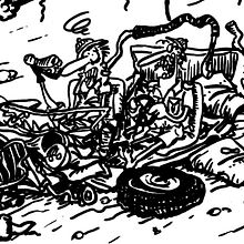Viñeta "Senda de los elefantes". Comic project by Miguel Angel Arqués Orobón - 06.01.2015
