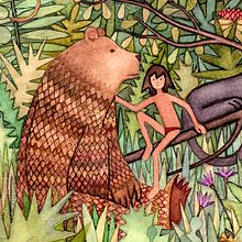 El libro de la selva. Fine Arts, Design, Editorial Design, Education, and Traditional illustration project by Carlos Arrojo - 02.28.2014