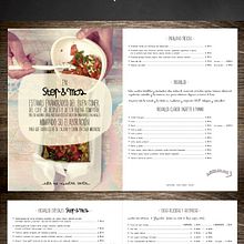 Diseño Menú Restaurante STOP & MOS. Un proyecto de Dirección de arte y Diseño gráfico de Ainhoa - 03.06.2015