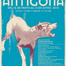 Cartel montaje teatral "Antígona". Un progetto di Graphic design di Eduardo LeBlanc - 06.06.2015