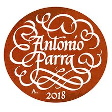Ex Libris 'Antonio Parra'. Calligraph, and Lettering project by Alberto Álvarez - 04.27.2020