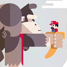 Donkey Kong Art Print. Character Design, and Traditional illustration project by Ricardo Polo López - 06.09.2015
