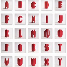 Typography: Cartulina / Card stock. 3D, Arts, Crafts, Fine Arts, Calligraph, Collage, Design, To, Design, Product Design, Editorial Design, Graphic Design, Photograph, Traditional illustration, T, and pograph project by Félix Alcaraz - 06.09.2012