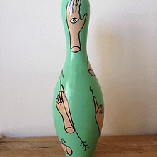STUPID KRAP - PIN BOWLING CUSTOM EXHIBITION IN FIRST COAT FESTIVAL ( TOOWOOMBA, AUSTRALIA ). Artesanato, Design gráfico e Ilustração tradicional projeto de Grace García - 10.06.2015