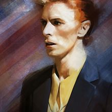 Bowie Portrait. Graphic Design, and Traditional illustration project by Cristina Sánchez - 06.10.2015