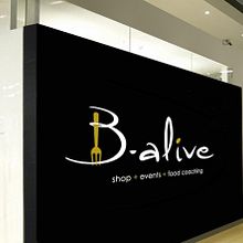Diseño de logotipo para B-alive, una empresa catalana dedicada a la venta "on-line" de productos “Gourmet”.. Un projet de Br, ing et identité , et Design graphique de Alejandro Prieto Jaime - 17.02.2011