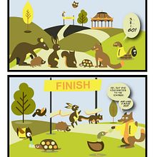 Parkrun comic. Un proyecto de Bellas Artes, Cómic, Diseño, Diseño de personajes e Ilustración tradicional de Isabel Martín - 09.06.2015