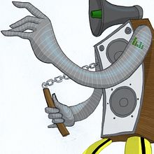 robo - altavoz danzante. Un proyecto de Ilustración tradicional de nacho pangua - 08.03.2014