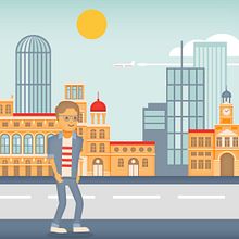 Pepito dando un paseo por la ciudad. Animation project by Santiago Vallado - 06.15.2015