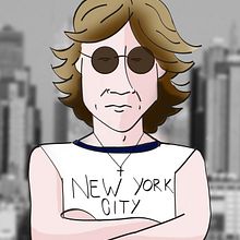 John Lennon . % Hugo Gallipoli tarafından hazırlanan Geleneksel illüstras, Ve on projesi - 06.16.2015