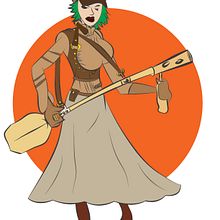 STEAMPUNK GIRL . % Hugo Gallipoli tarafından hazırlanan Geleneksel illüstras, Ve on projesi - 06.16.2015