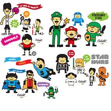 Los Chaches, diseño de personajes infantiles. Un proyecto de Cómic, Diseño de personajes e Ilustración tradicional de Álvaro Martín Martín - 18.06.2014