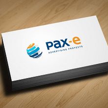 Diseño de logotipo para Pax-e, una empresa que realiza servicios de publicidad, marketing y comunicación audiovisual ubicada en Houston (EEUU).. Een project van  Br, ing en identiteit,  Ontwerp y Grafisch ontwerp van Alejandro Prieto Jaime - 03.04.2009