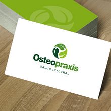 Diseño de logotipo para Osteopraxis, un centro ubicado en Sevilla y especializado en osteopatía, quiromasaje y un amplio abanico de terapias naturales.. Un projet de Br, ing et identité, Design  , et Design graphique de Alejandro Prieto Jaime - 18.04.2010