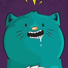 Happy Cat. Character Design, and Traditional illustration project by Rubén Martín Fernández - 12.11.2014