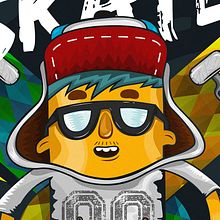 Skate Religion. Design, Character Design, and Traditional illustration project by Rubén Martín Fernández - 02.05.2015