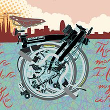 The more I love my bike the more I love my city.. Un proyecto de Ilustración tradicional de Mery - 21.02.2013