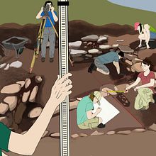 Arqueologia i arqueòlegs III (Excavació). Un proyecto de Ilustración tradicional de Mery - 25.08.2014