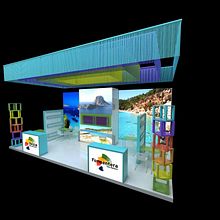 Propuesta Design Stand Ibiza / Formentera Berlin 2014. Un proyecto de 3D, Arquitectura interior y Diseño de Carmen San Gabino - 27.06.2015