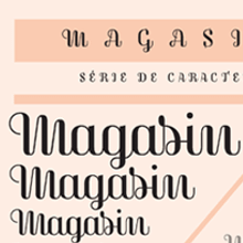 Magasin, un tipo display script y ondulada. Un proyecto de Tipografía de Laura Meseguer - 27.06.2015