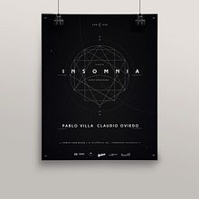 E FLYER - INSOMNIA . Un proyecto de Diseño y Diseño gráfico de floral - 02.07.2015