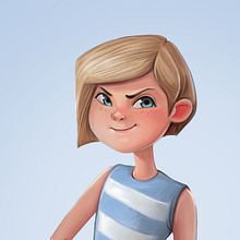Niña traviesa. Character Design, and Traditional illustration project by Paloma G - 07.04.2015