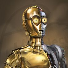 C3PO Starwars Fanart. Comic, and Traditional illustration project by Martin Mariano Hernandez Tena - 07.05.2015