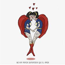 No ha mayor superpoder que el amor #diseñoconorgullo. Un proyecto de Diseño gráfico e Ilustración tradicional de Esther HIJANO MUÑOZ - 05.07.2015