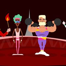 Personajes circo. Un progetto di Character design di olga ruano yeguas - 28.07.2016
