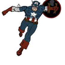 Capitán América moderno. Comic, and Traditional illustration project by Alejandro Fuentes Alonso - 07.05.2015