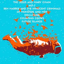Cartel Aniversario Bilbao BBK Live. Een project van  Ontwerp, Traditionele illustratie y  Muziek van Oscar Giménez - 07.07.2015