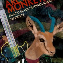 Cartel "Arctic Monkeys" [Mi Proyecto del curso Ilustración para music lovers]. Design, Graphic Design, and Traditional illustration project by Álvaro Cereceda - 07.07.2015