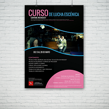 Cartel - Curso de Lucha Escénica del Actor Kike Inchausti. Design, and Graphic Design project by Alfredo Moya - 07.07.2015
