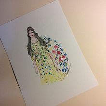 watercolor , la chica del jardin. Un projet de Illustration traditionnelle , et Peinture de Ruth María Duque trujillo - 11.07.2015