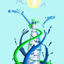 AGUA MANANTIAL. Un proyecto de Diseño gráfico, Ilustración tradicional y Publicidad de JOHN ARIZA - 12.07.2015